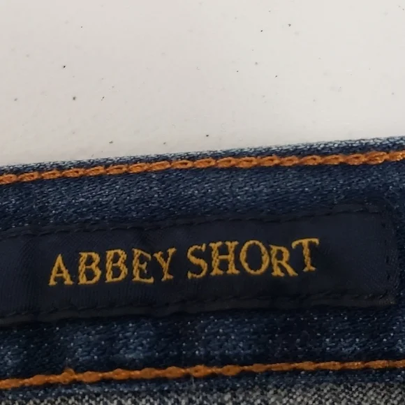 Lucky Brand Abbey Denim Shorts Embroidered Edge Size 8 - Picture 5 of 7